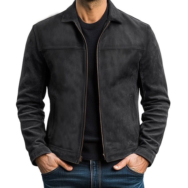 Lässige Jacke für Herren | Reißverschluss-Jacke mit Stehkragen