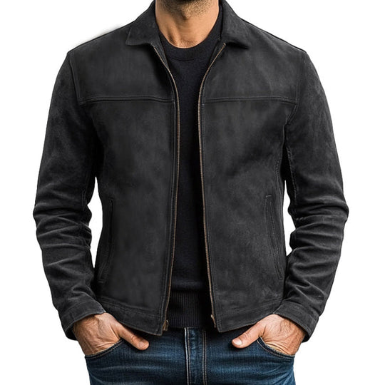 Lässige Jacke für Herren | Reißverschluss-Jacke mit Stehkragen