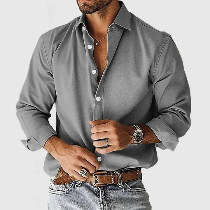 Relaxed Fit Shirt for Men | Long Sleeve