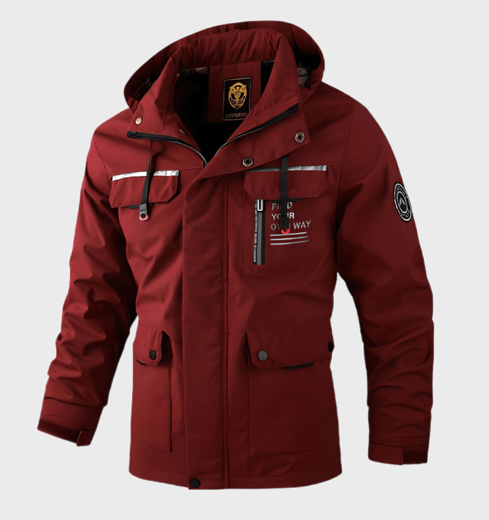 Warme Winterjacke mit Statement-Print für Herren