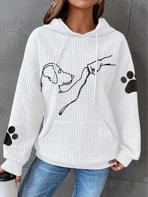 Kapuzenpulli für Damen | Hundemuster