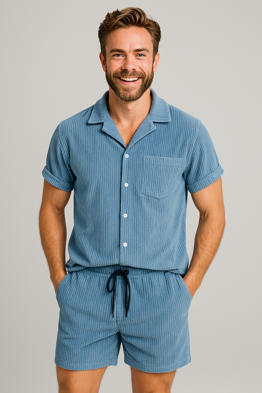 Cord-Sommer-Set für Herren | Zweiteilig