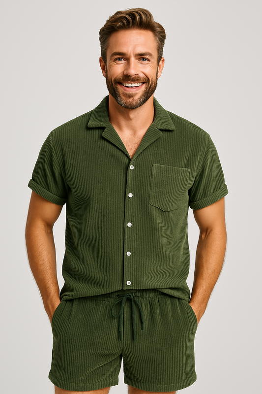 Cord-Sommer-Set für Herren | Zweiteilig