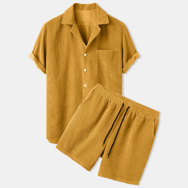 Cord-Sommer-Set für Herren | Zweiteilig