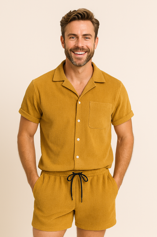 Cord-Sommer-Set für Herren | Zweiteilig