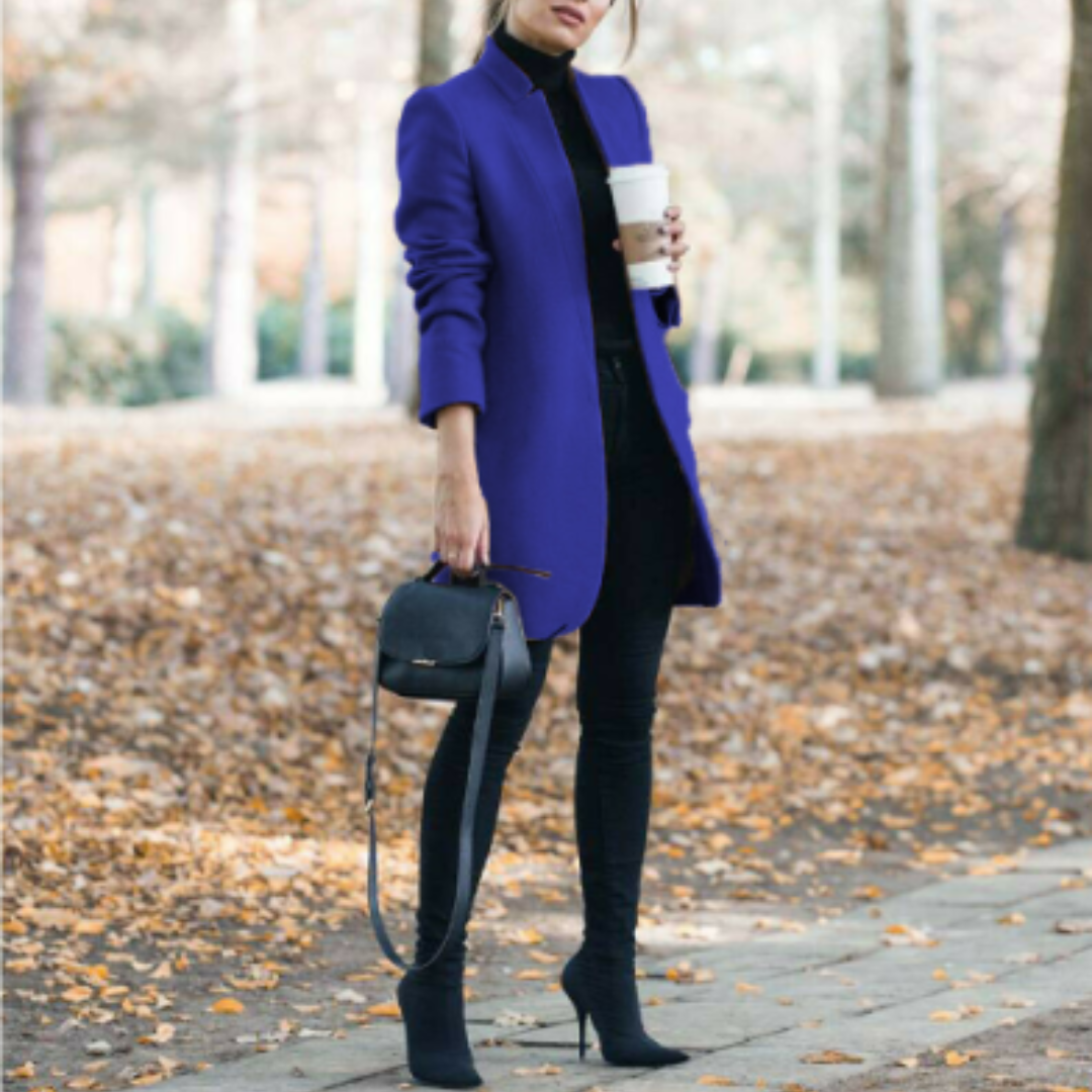 Damen Wintermantel mit Stehkragen | Elegantes Langarmhemd