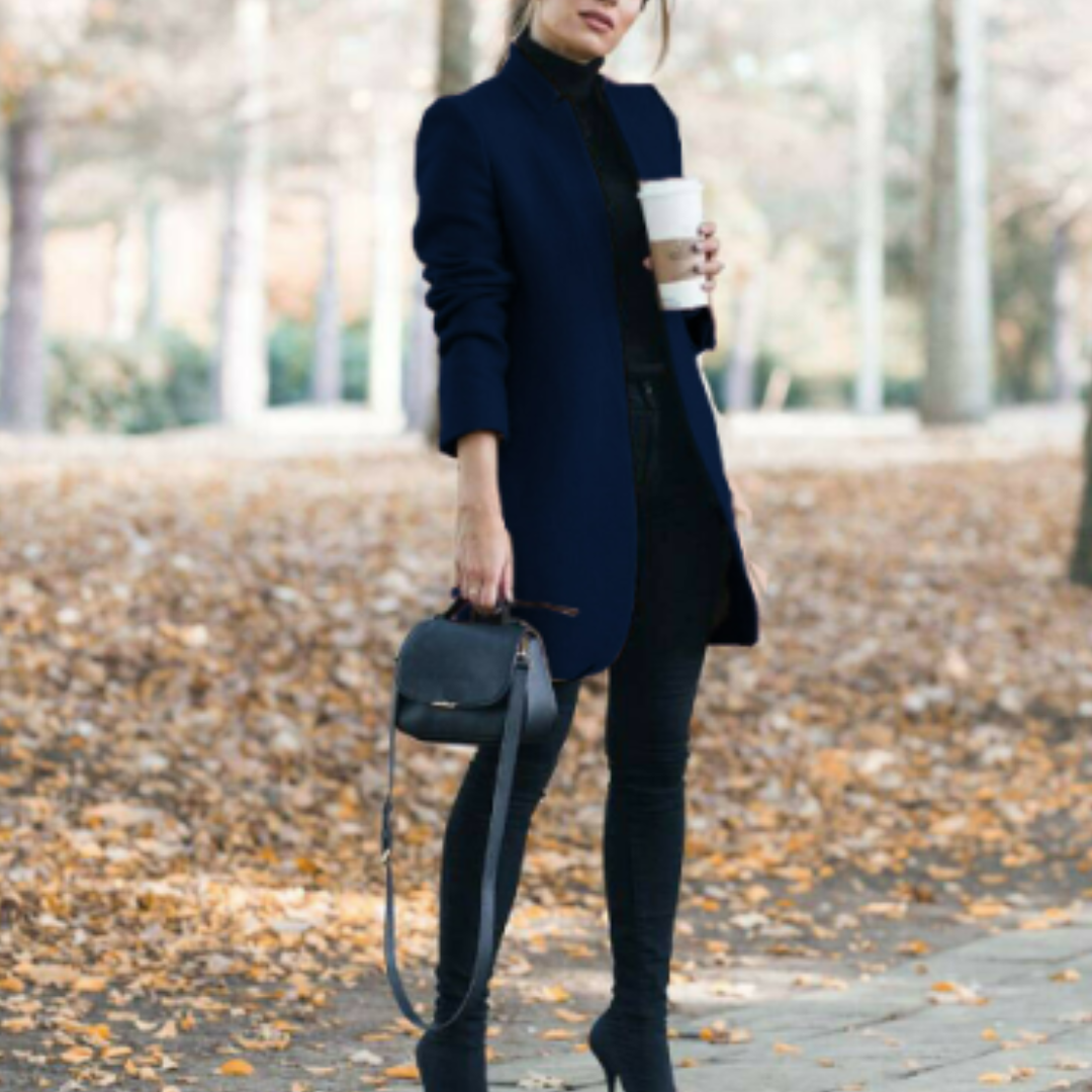 Damen Wintermantel mit Stehkragen | Elegantes Langarmhemd