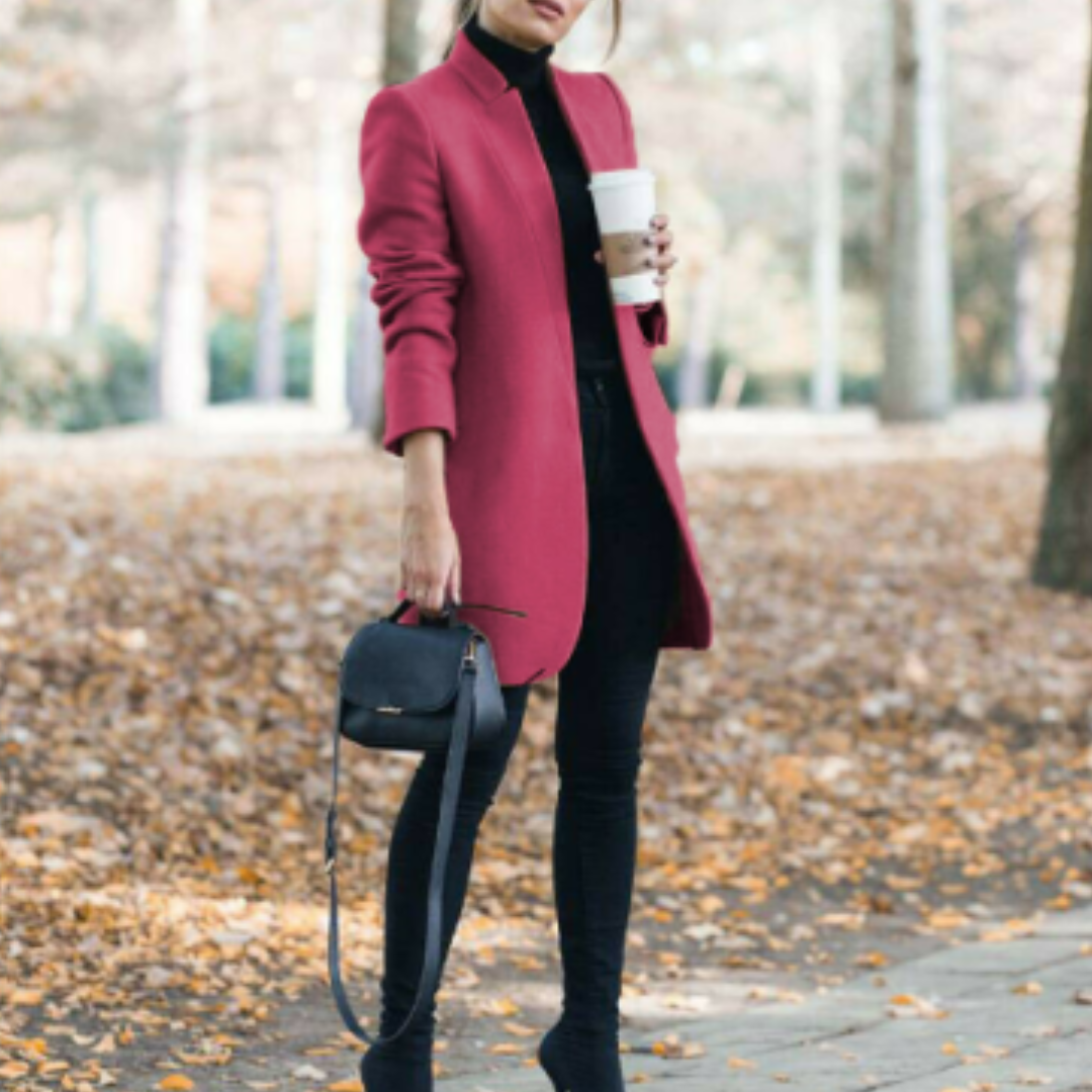 Damen Wintermantel mit Stehkragen | Elegantes Langarmhemd