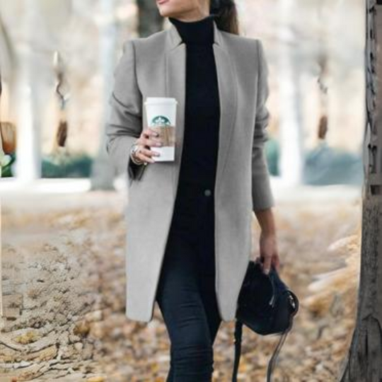 Damen Wintermantel mit Stehkragen | Elegantes Langarmhemd