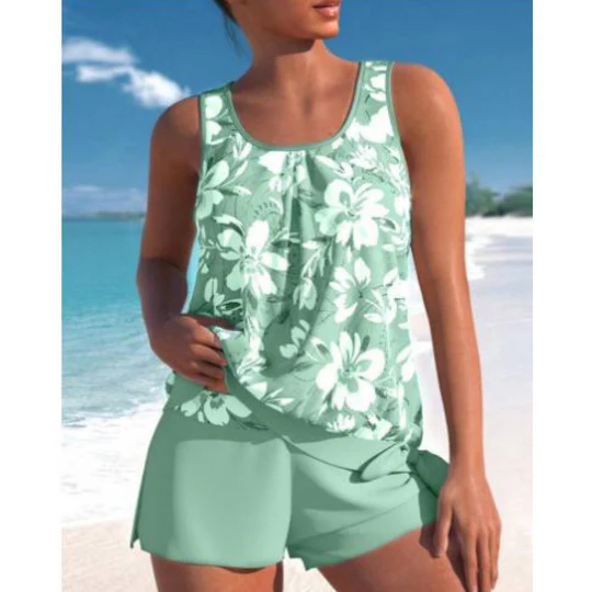 Blumendruck Badeanzug Set für Damen | Sommer