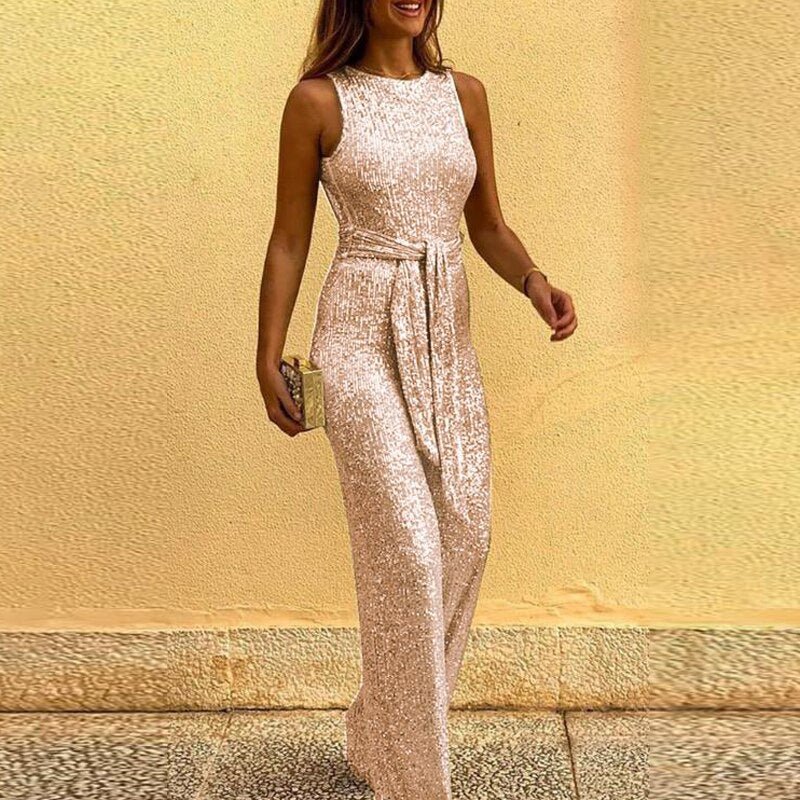 Eleganter Jumpsuit für Damen | Pailletten