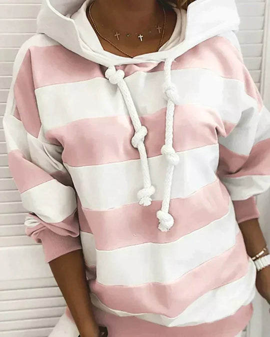 Gestreifter Kapuzenpulli für Damen
