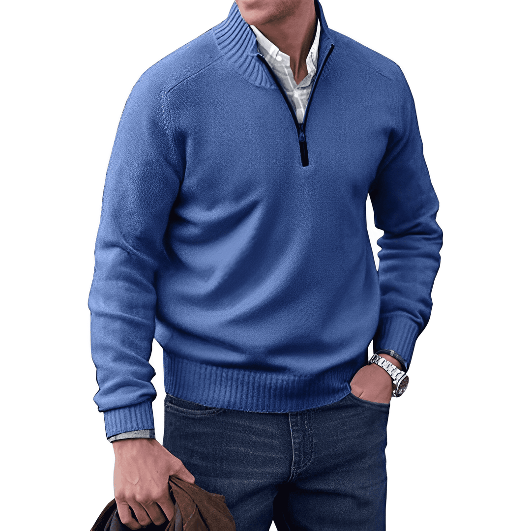 Herren Reißverschluss Pullover | Lässig Knit mit halbem Reißverschluss