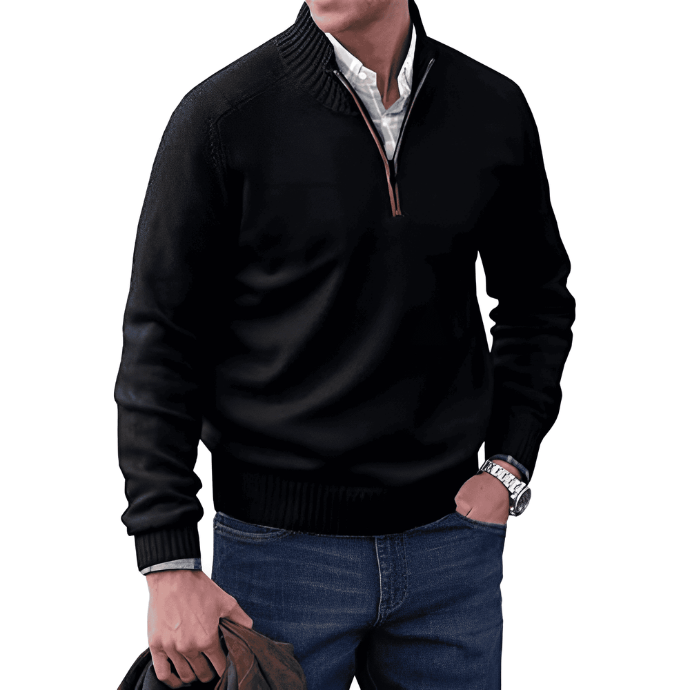 Herren Reißverschluss Pullover | Lässig Knit mit halbem Reißverschluss