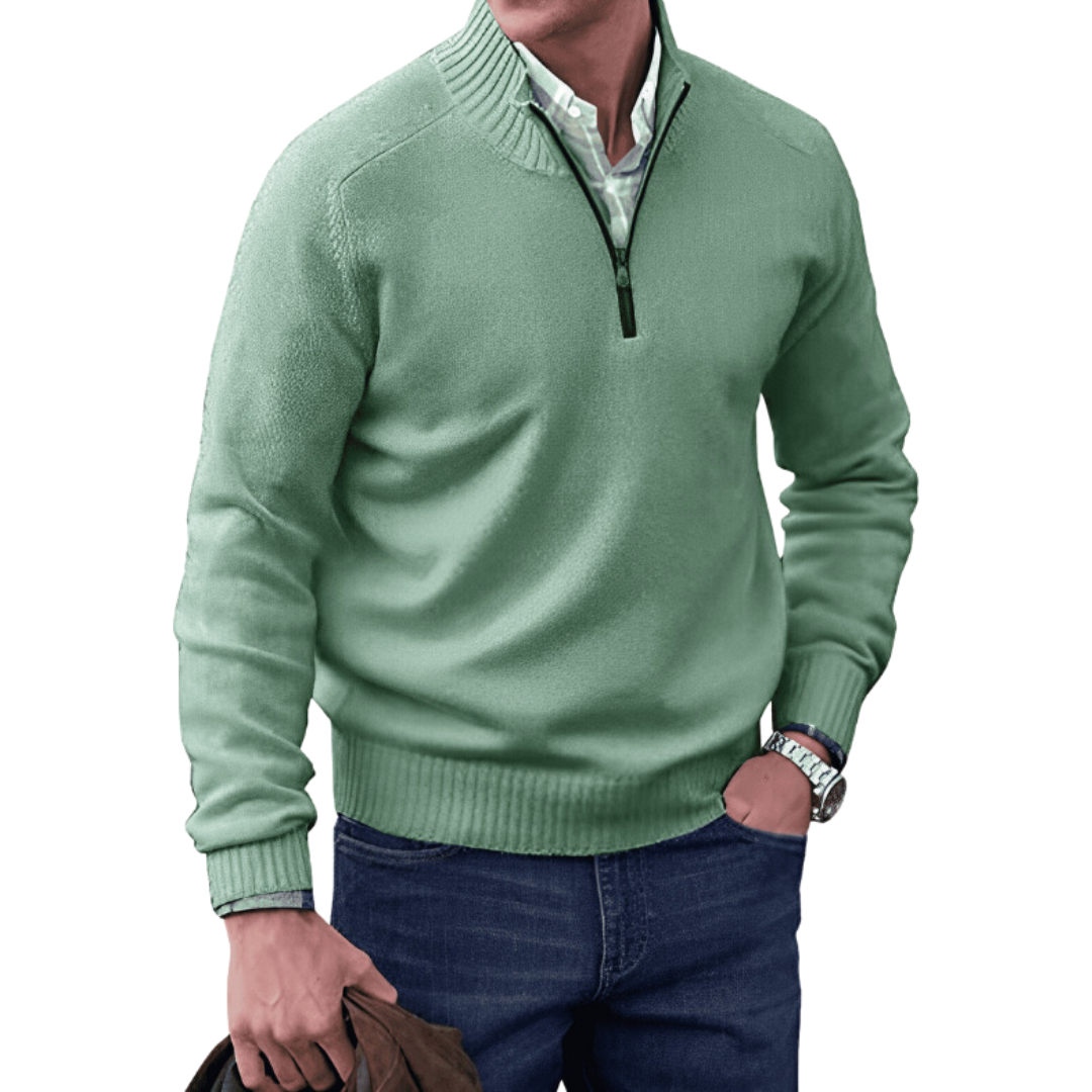Herren Reißverschluss Pullover | Lässig Knit mit halbem Reißverschluss