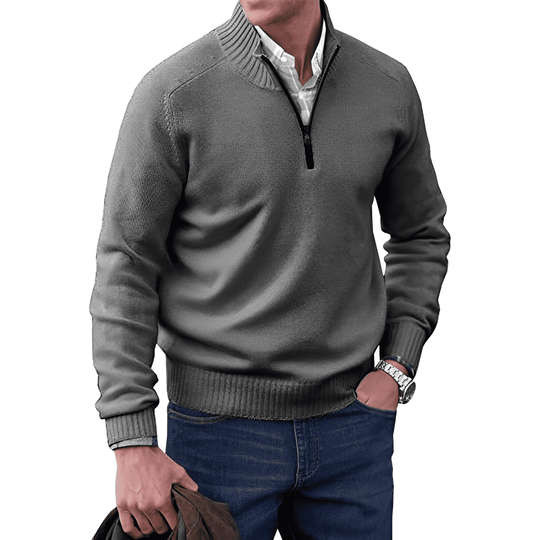 Herren Reißverschluss Pullover | Lässig Knit mit halbem Reißverschluss
