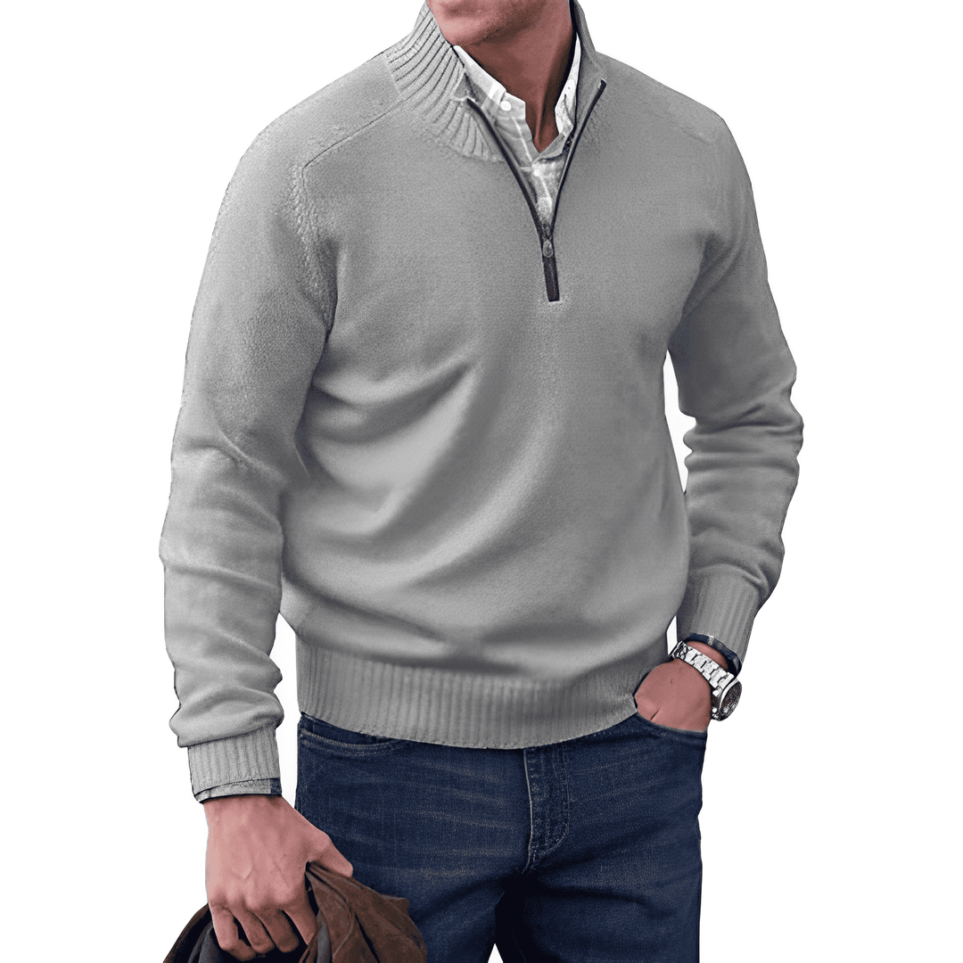 Herren Reißverschluss Pullover | Lässig Knit mit halbem Reißverschluss