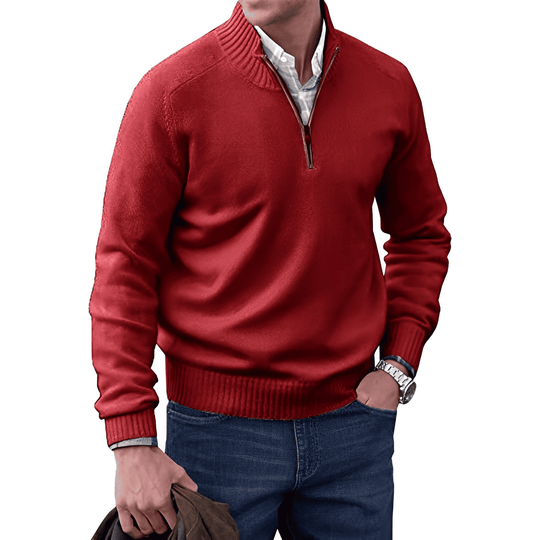 Herren Reißverschluss Pullover | Lässig Knit mit halbem Reißverschluss