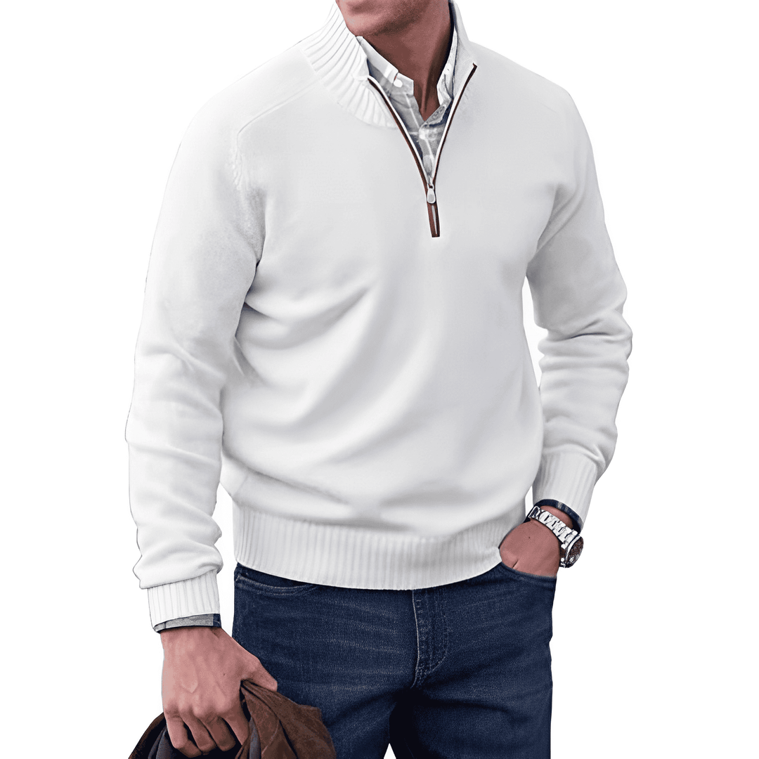 Herren Reißverschluss Pullover | Lässig Knit mit halbem Reißverschluss