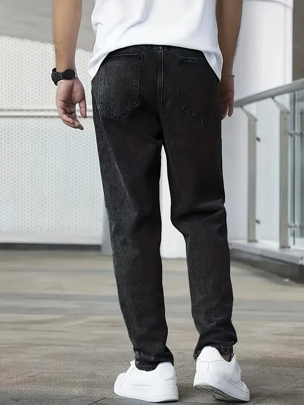 Hell gewaschene Herrenjeans | Gerader Schnitt