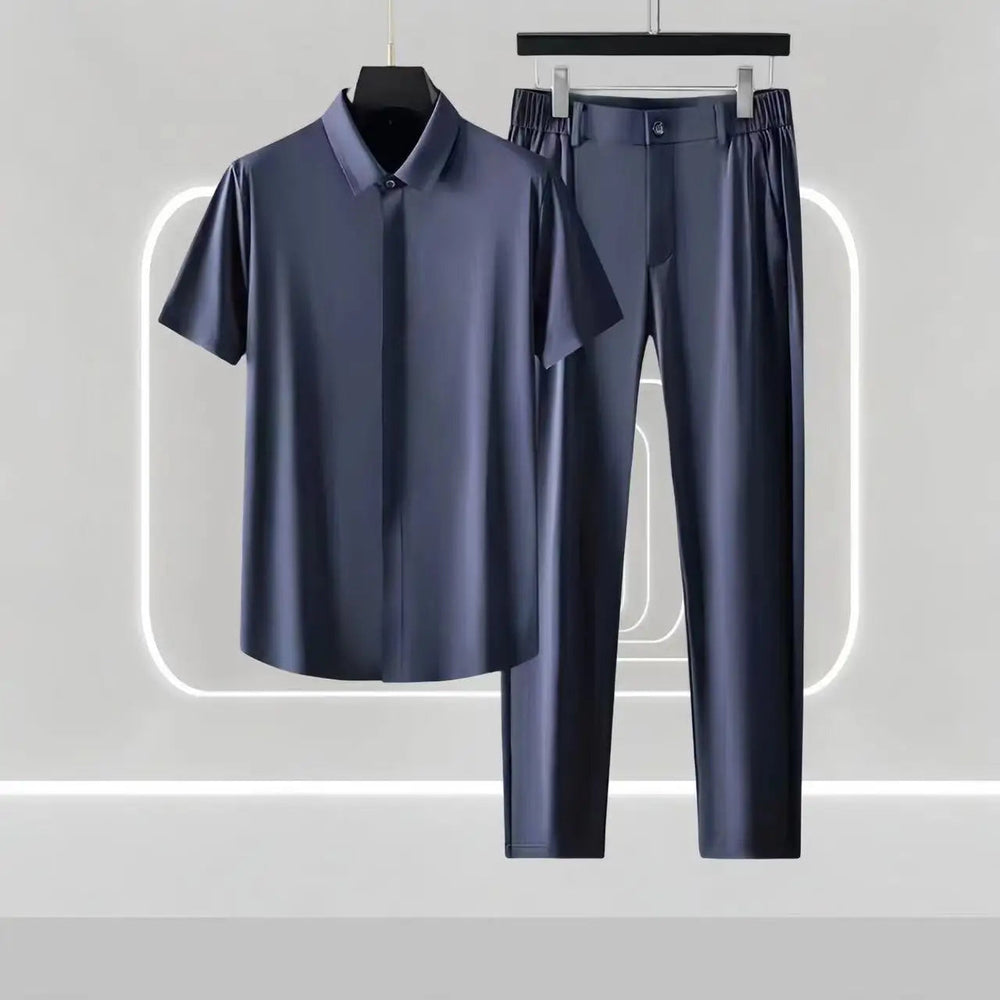 Herren Hemd und Kurze Hosen Set | Sommer Lounge-Kleidung