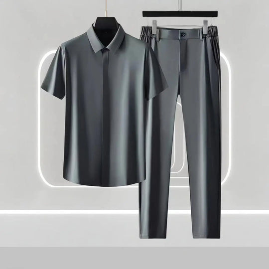 Herren Hemd und Kurze Hosen Set | Sommer Lounge-Kleidung