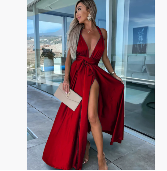 Damen A-Linien Partykleid | Maxi