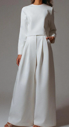 Lockeres Set aus langen Ärmeln und Hosen für Damen