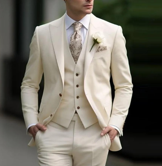 Herren Anzug Dreiteilig | Sakko, Weste und Hose für Hochzeitsgäste