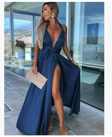 Damen A-Linien Partykleid | Maxi
