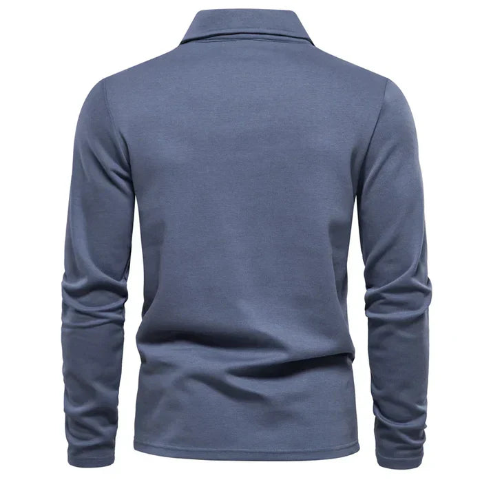 Langärmelige Polo-Bluse für Herren