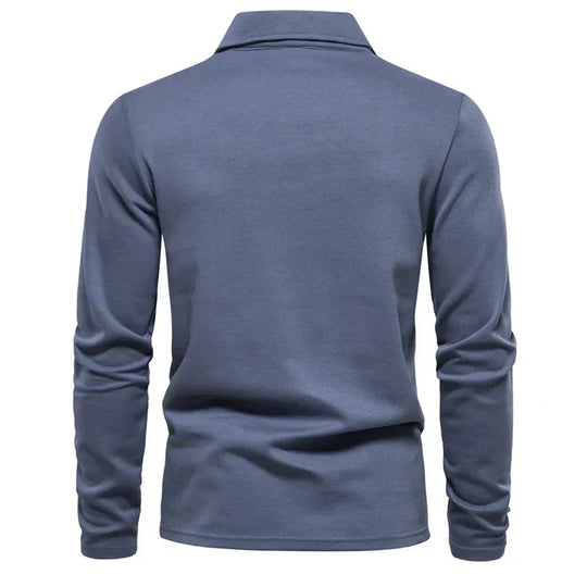 Langärmelige Polo-Bluse für Herren