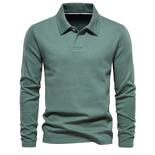 Langärmelige Polo-Bluse für Herren