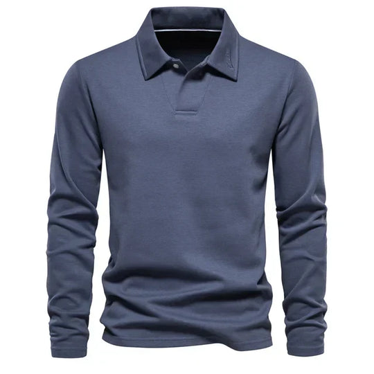 Langärmelige Polo-Bluse für Herren