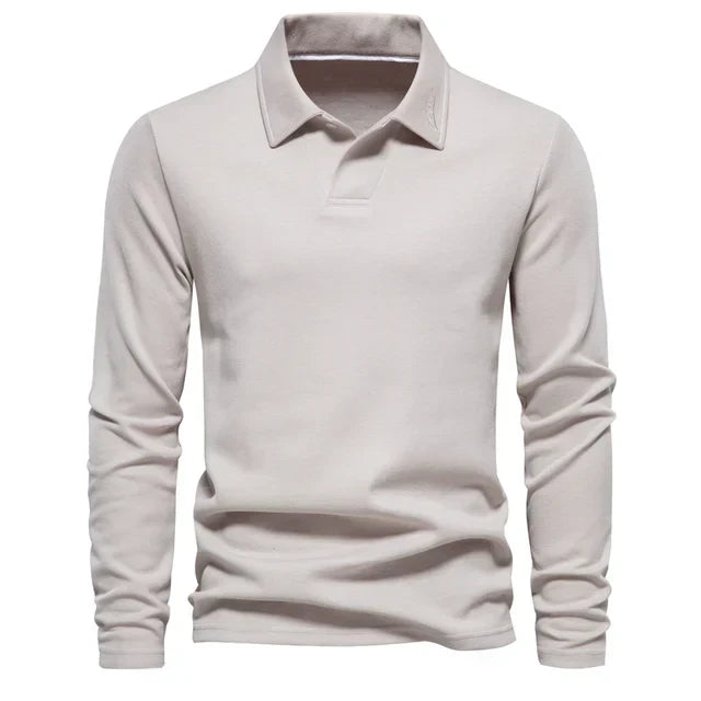 Langärmelige Polo-Bluse für Herren