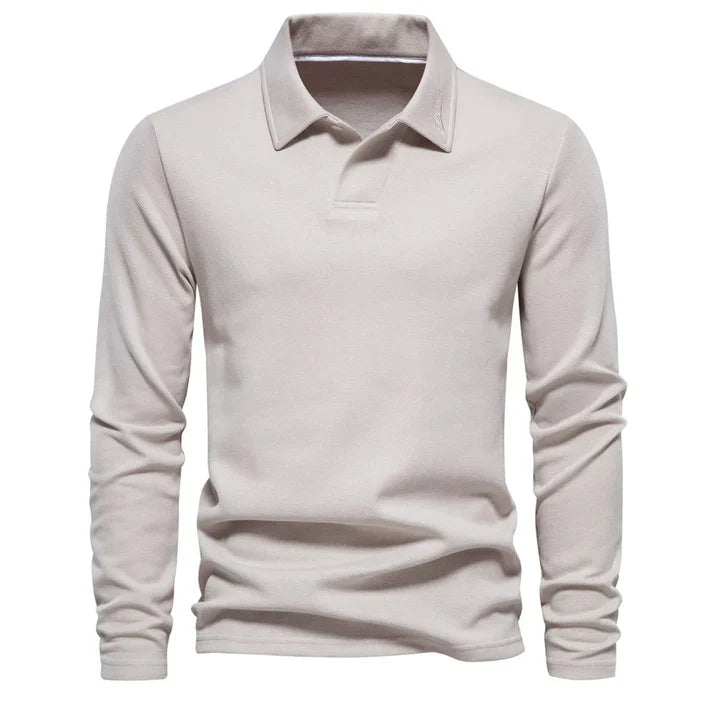 Langärmelige Polo-Bluse für Herren