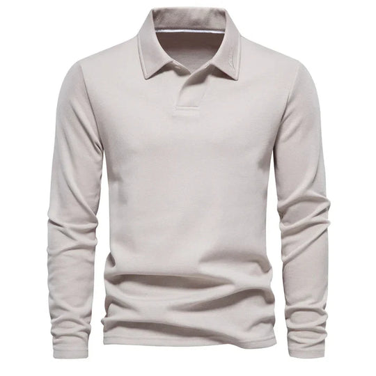 Langärmelige Polo-Bluse für Herren