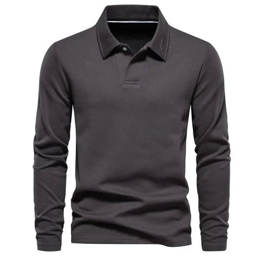Langärmelige Polo-Bluse für Herren