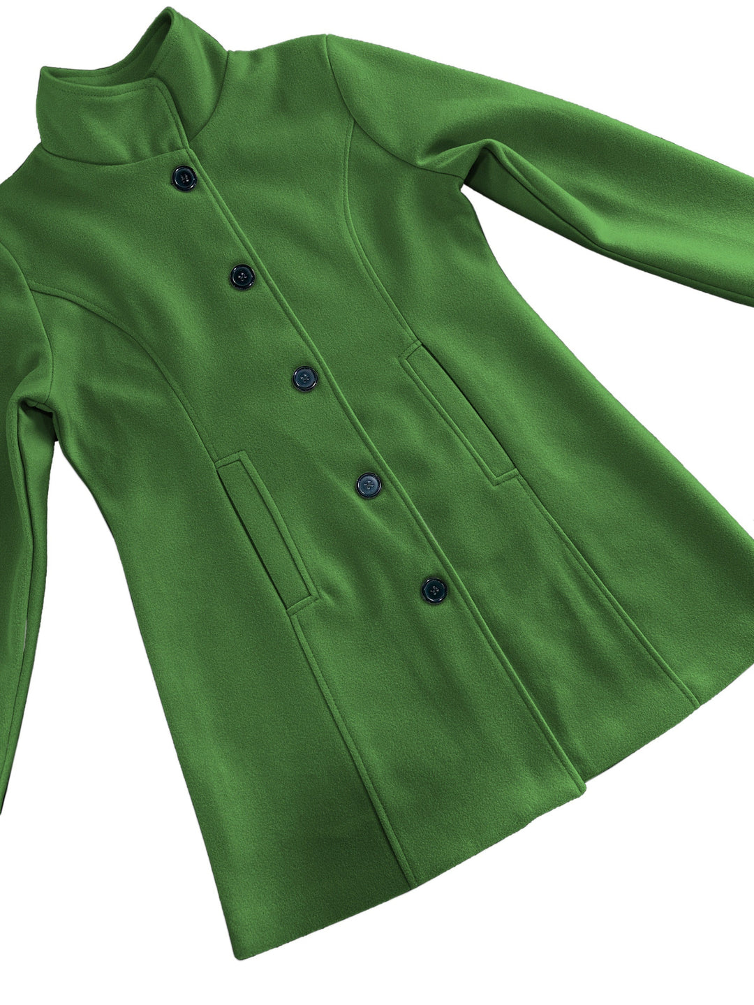 Lange Jacke Mit Knopfverschluss für Damen