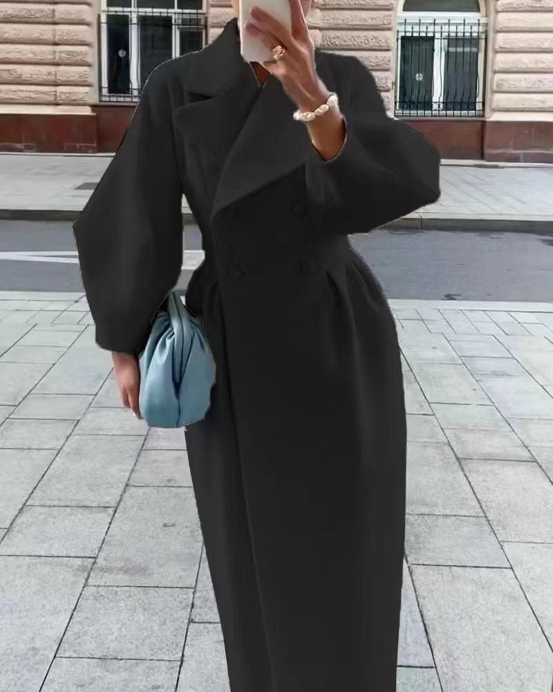 Damen Trenchcoat mit dickem Revers