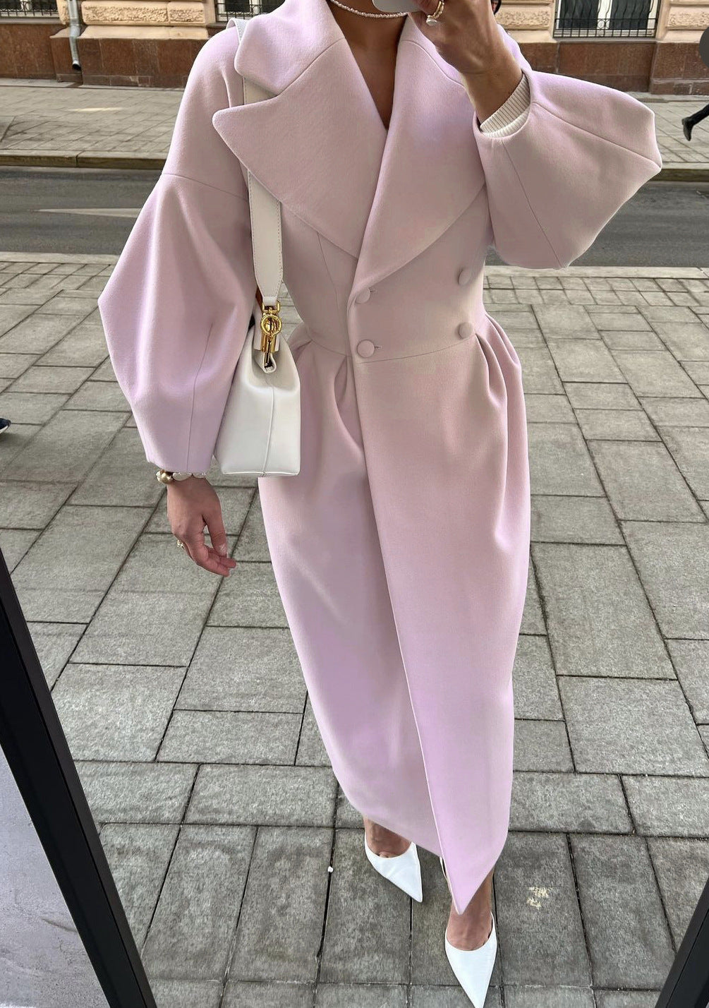 Damen Trenchcoat mit dickem Revers