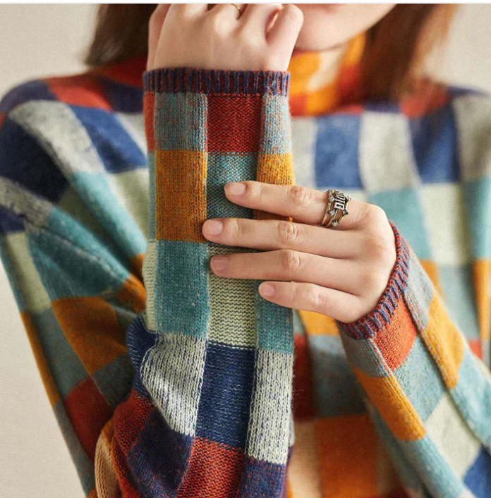 Pullover für Damen | Schachbrettmuster