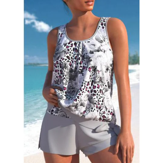 Blumendruck Badeanzug Set für Damen | Sommer