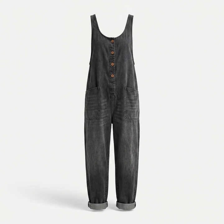 rmelfreier_Damen_Jumpsuit_aus_Vintage_Baumwoll_Denim_mit_Kn_pfen_1