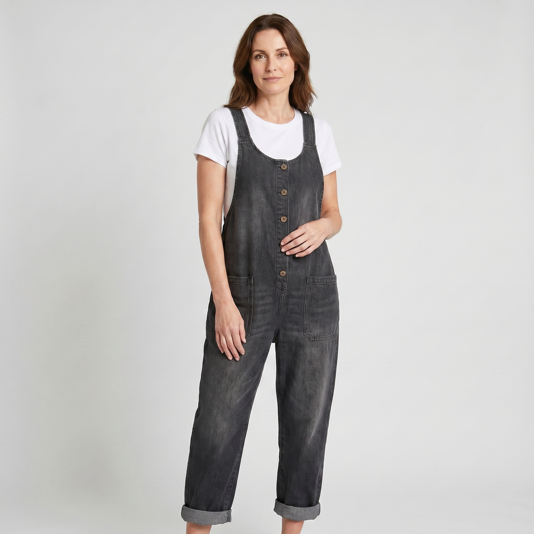 rmelfreier_Damen_Jumpsuit_aus_Vintage_Baumwoll_Denim_mit_Kn_pfen_4
