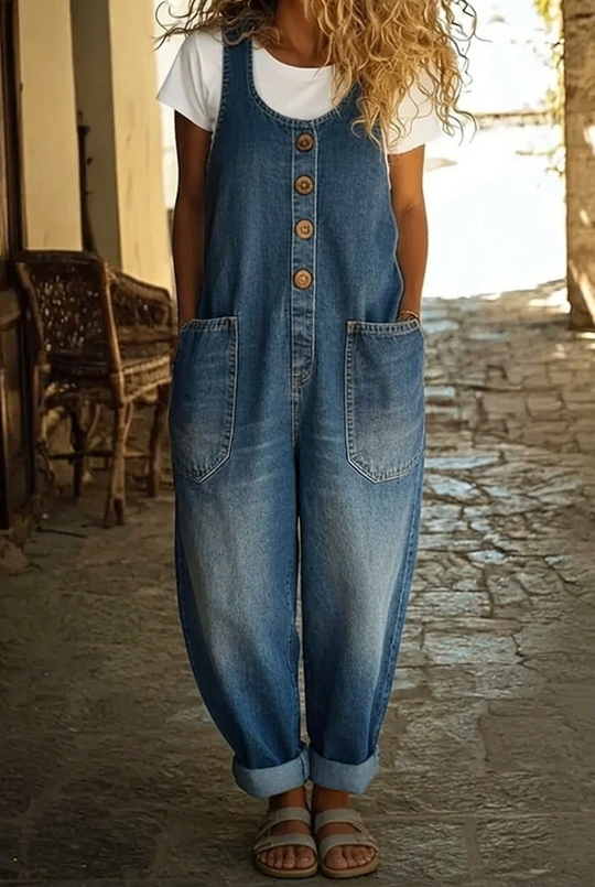 rmelfreier_Damen_Jumpsuit_aus_Vintage_Baumwoll_Denim_mit_Kn_pfen_7