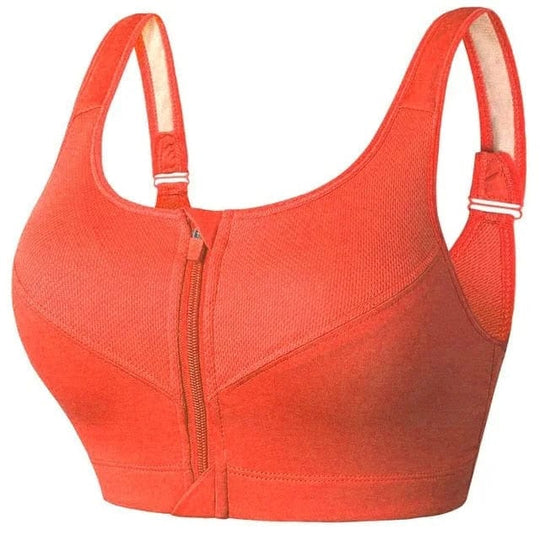 Sport-BH mit Front-Reißverschluss für Damen | Verstellbare Riemen