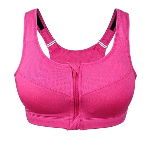 Sport-BH mit Front-Reißverschluss für Damen | Verstellbare Riemen