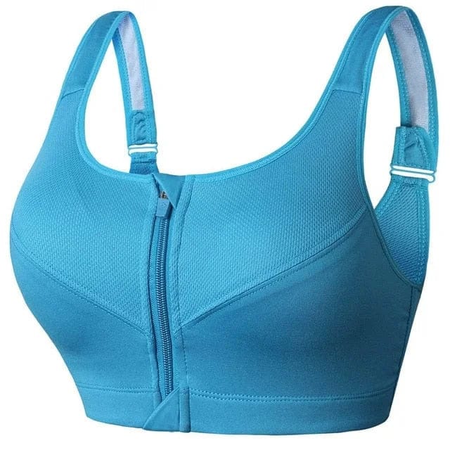 Sport-BH mit Front-Reißverschluss für Damen | Verstellbare Riemen