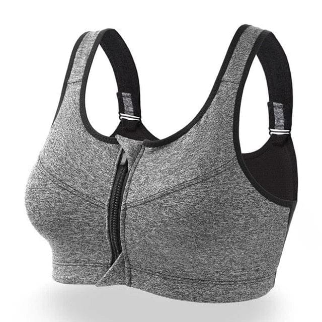 Sport-BH mit Front-Reißverschluss für Damen | Verstellbare Riemen